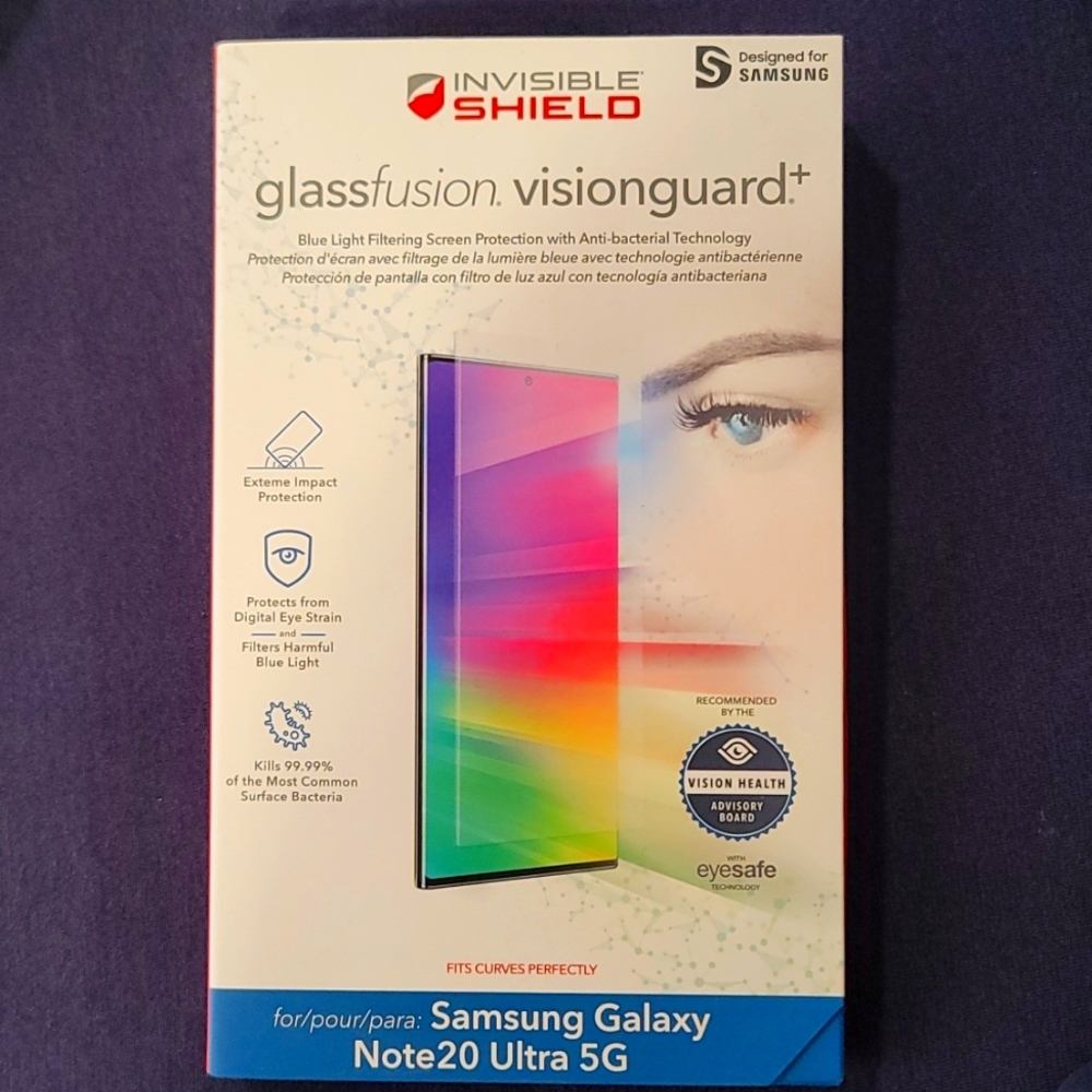 Samsung Galaxy Note20 Ultra 5G Zagg Invisible Shield glassfusion visionguard+